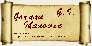 Gordan Ikanović vizit kartica
